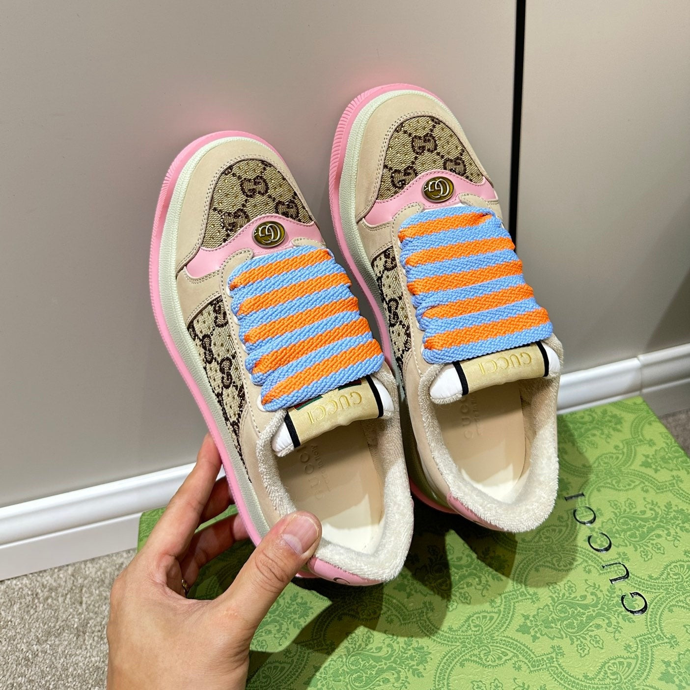 GUCCI Screener Sneaker Pink Fuscia