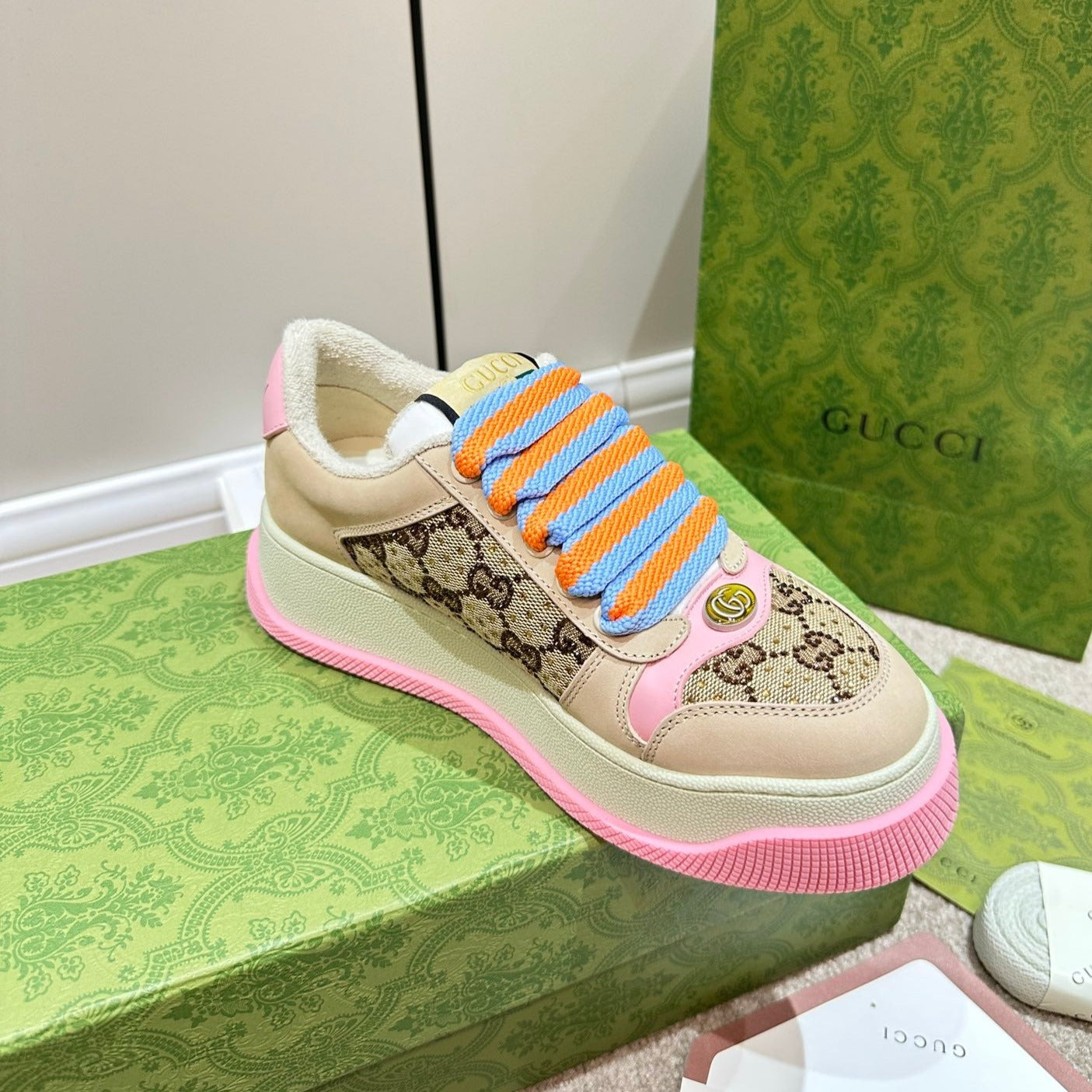 GUCCI Screener Sneaker Pink Fuscia