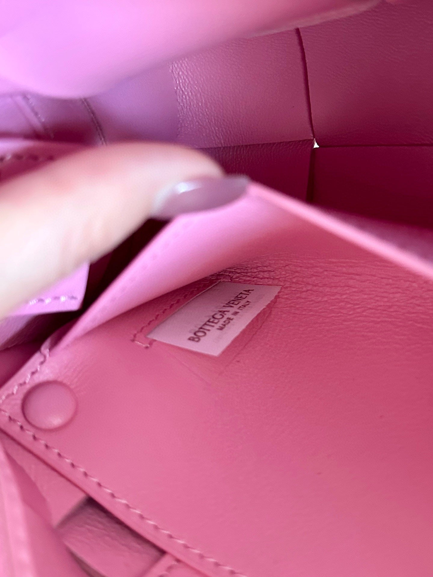 BOTTEGA VENETA CASSETTE 23 IN LIGHT PINK LAMBSKIN