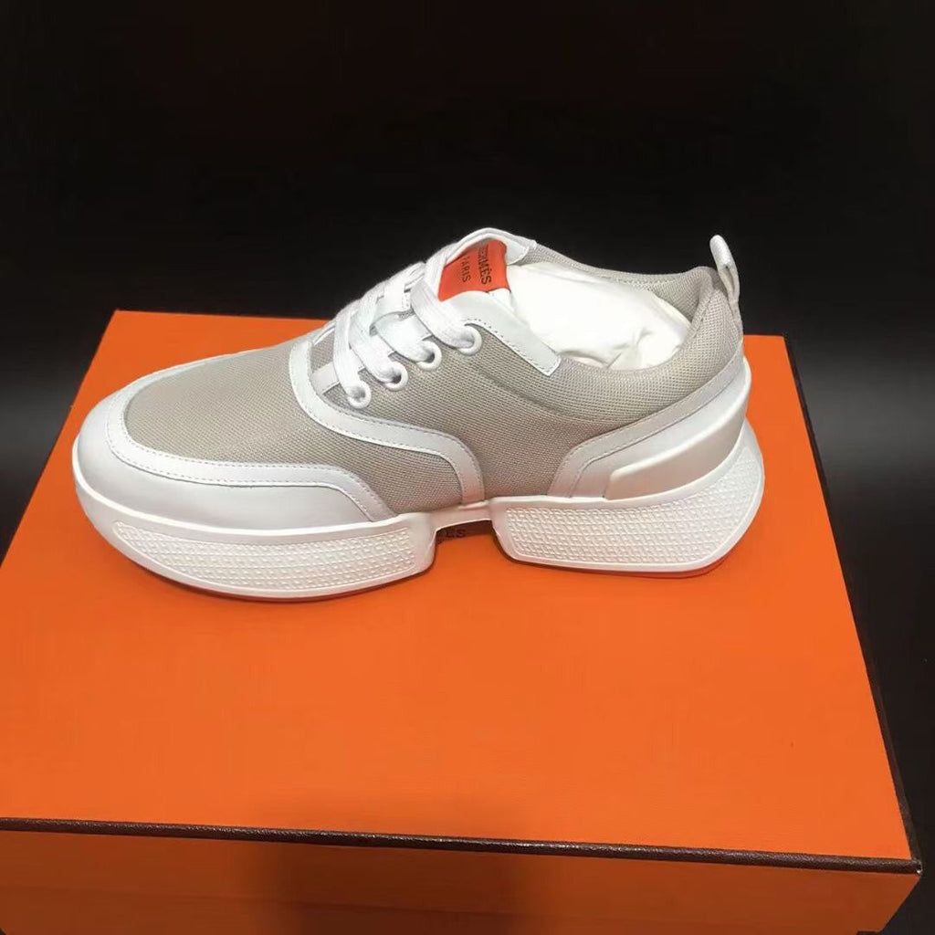 HERMES GIGA SNEAKER LIGHT GRAY MIX WHITE CALFSKIN