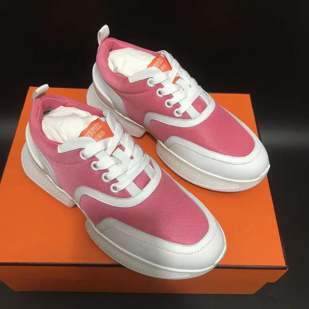 HERMES GIGA SNEAKER HOT PINK MIX WHITE CALFSKIN