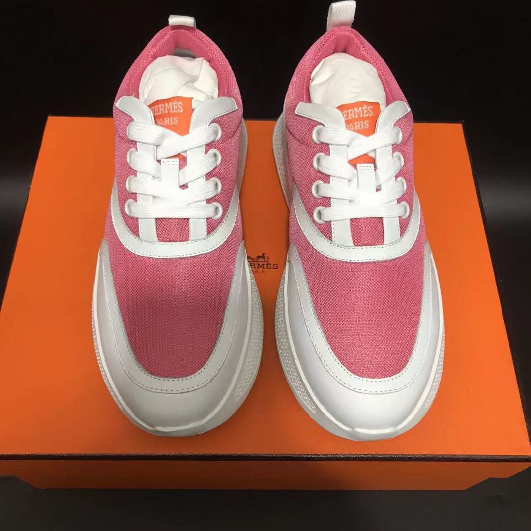 HERMES GIGA SNEAKER HOT PINK MIX WHITE CALFSKIN