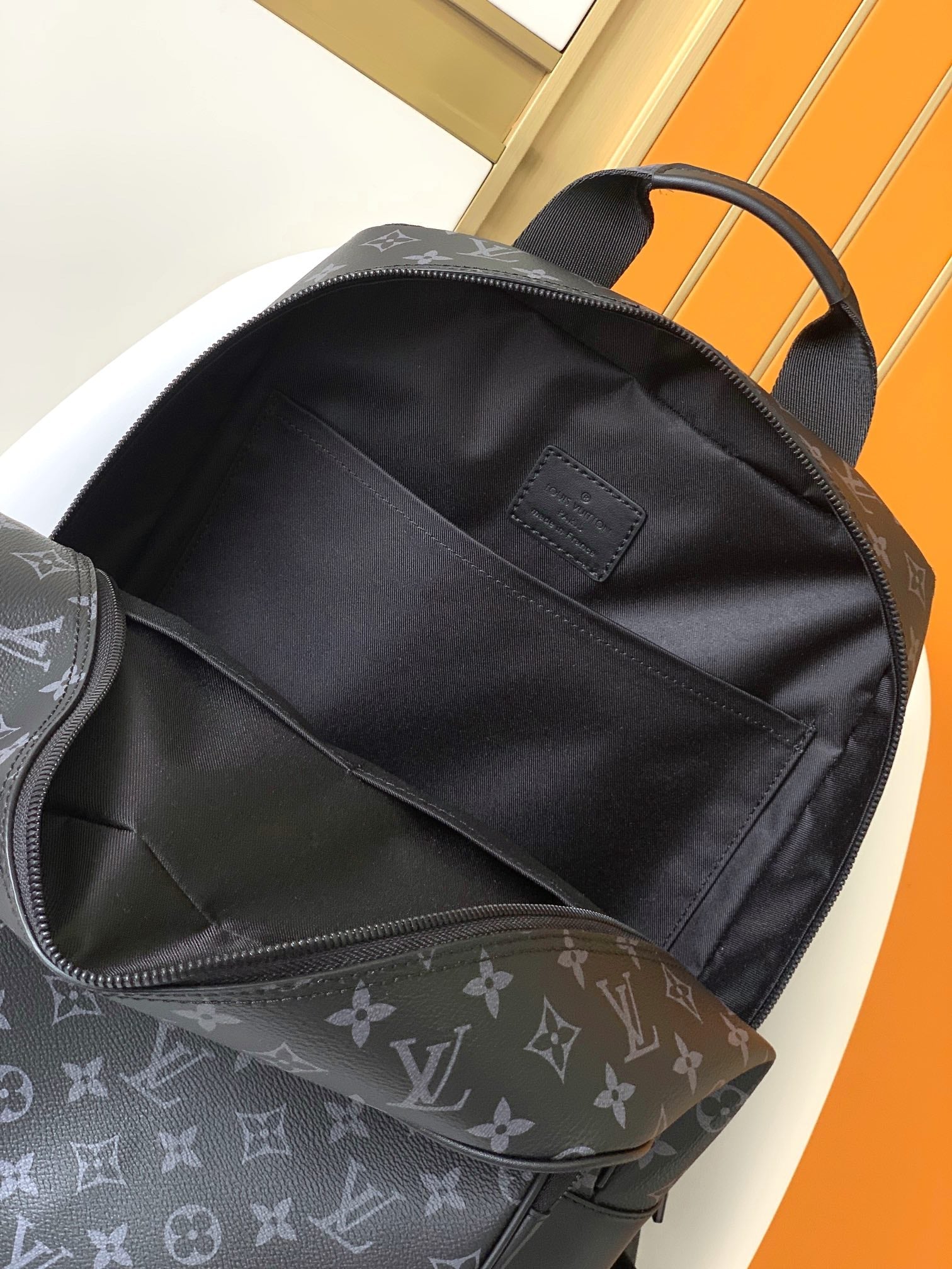 LOUIS VUITTON DISCOVERY BACKPACK 41 IN BLACK MONOGRAM MACASSAR CANVAS AND CALFSKIN