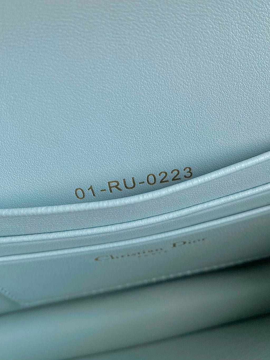 DIOR MISS CARO 17 CHAIN BAG IN LIGHT BLUE LAMBSKIN