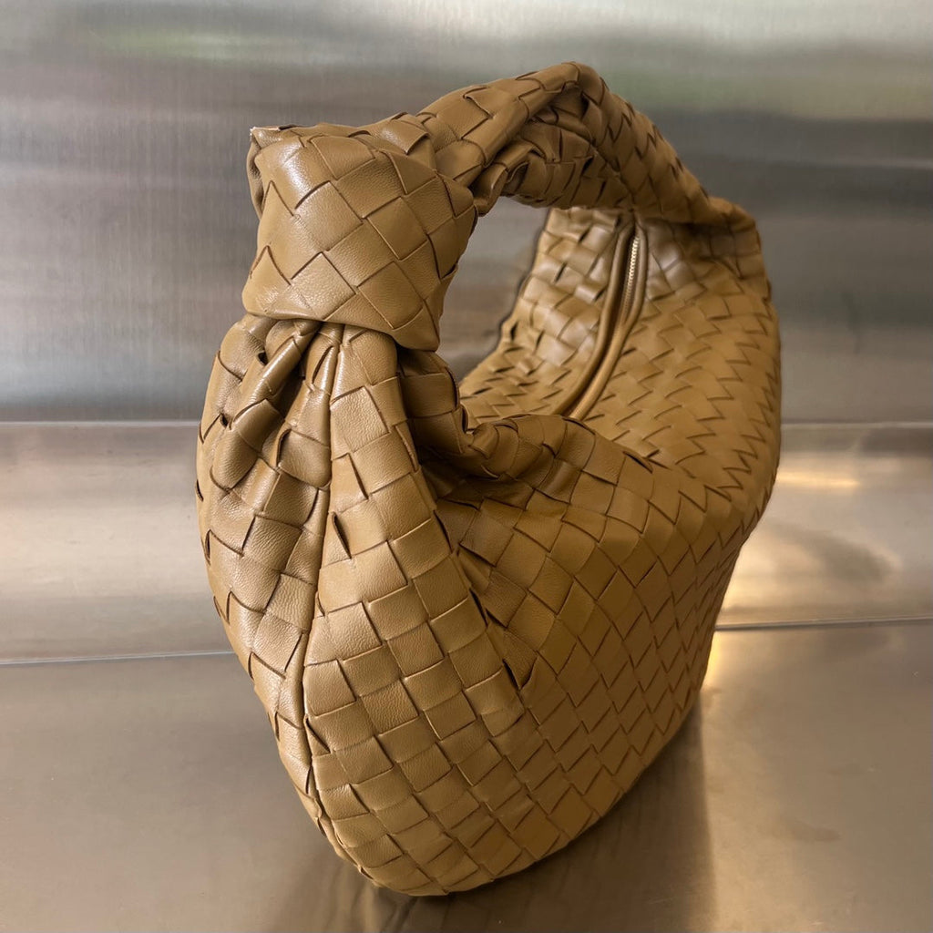 BOTTEGA VENETA SMALL JODIE 48 CARAMEL BROWN CALFSKIN