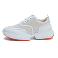 HERMES GIGA SNEAKER IN TAN BROWN STITCHED MESH AND WHITE CALFSKIN