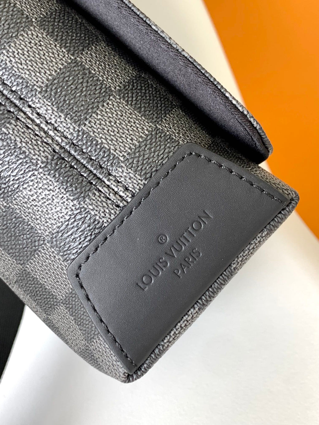 LOUIS VUITTON LV 25S SMALL DISTRICT CROSSBODY BAG 25 IN BLACK DAMIER GRAPHITE CANVAS AND CALFSKIN