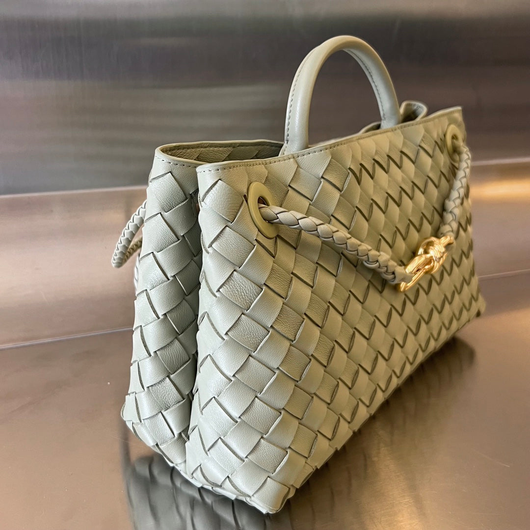 BOTTEGA VENETA SMALL ANDIAMO 29 IN ECRU BEIGE LAMBSKIN