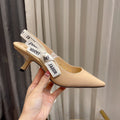DIOR J'A SLINGBACK PUMPS IN BEIGE CALFSKIN
