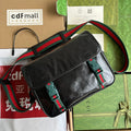 GUCCI MESSENGER BAG 27 IN BLACK MONOGRAM CANVAS