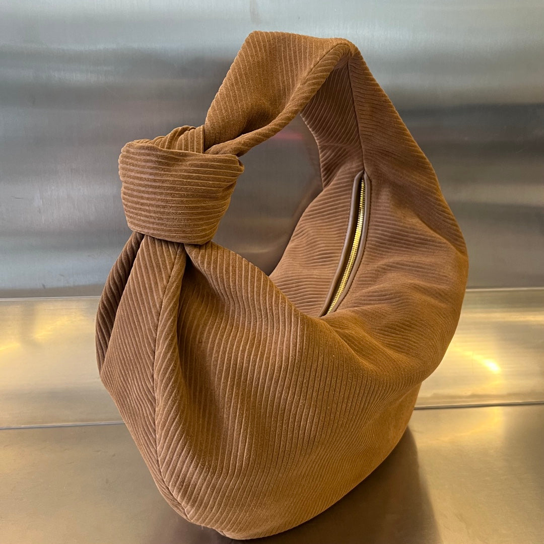 BOTTEGA VENETA SMALL JODIE 48 BROWN CORDUROY FABRIC
