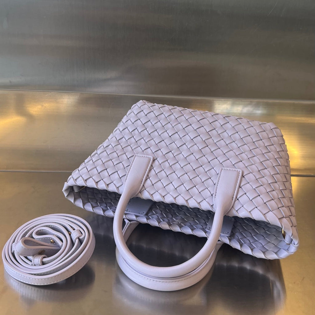 BOTTEGA VENETA MINI CABAT 20 IN LILAC PURPLE LAMBSKIN