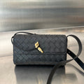 BOTTEGA VENETA ANDIAMO 21 IN BLACK LAMBSKIN