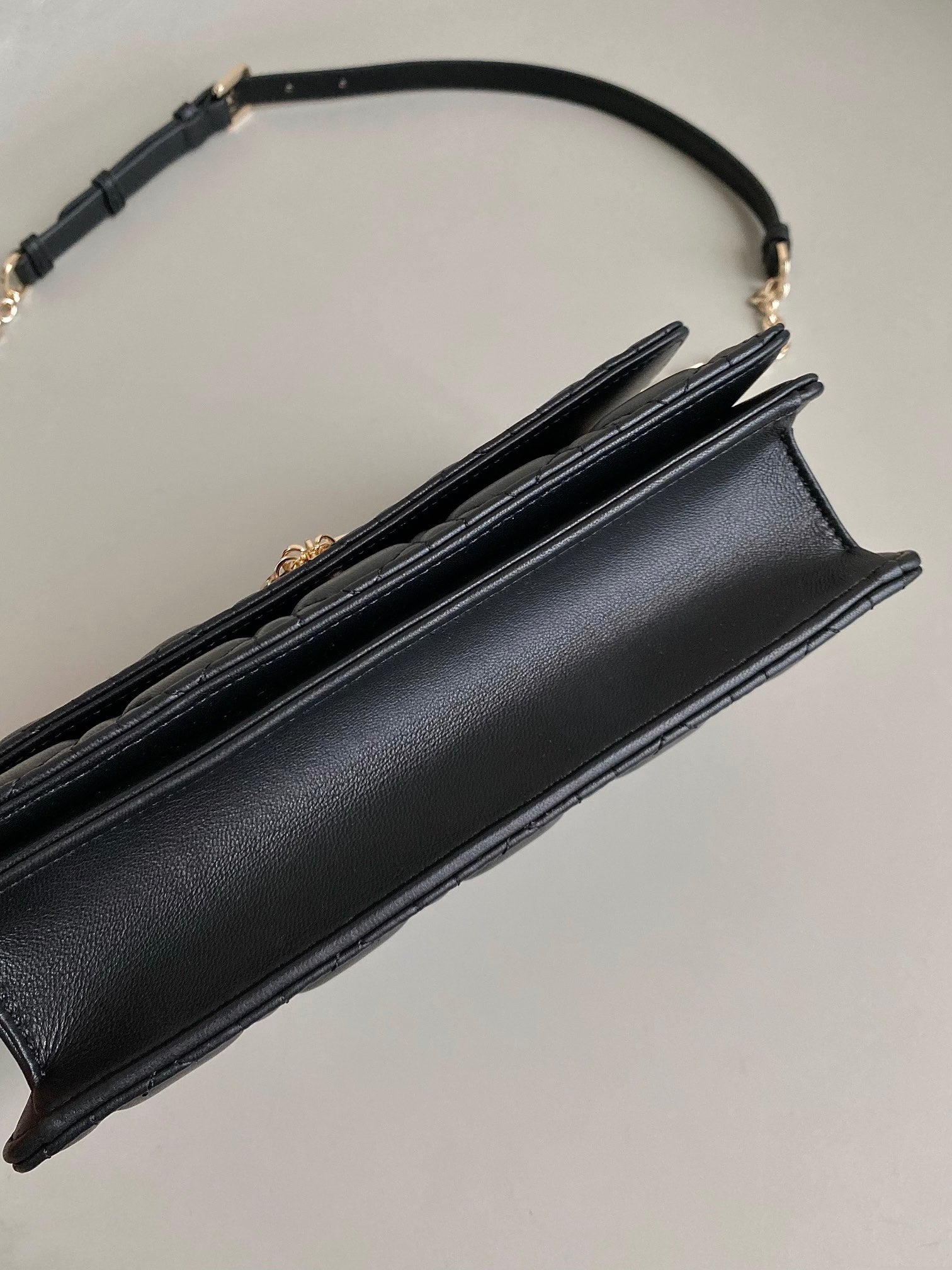 DIOR MISS LADY 24 LARGE BAG IN BLACK LAMBSKIN