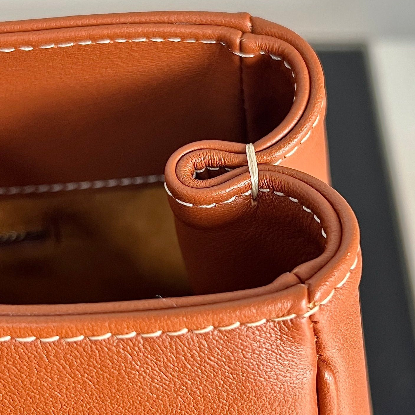 CELINE TRIOMPHE 37 SOFT TAN BROWN CALFSKIN HANDBAG