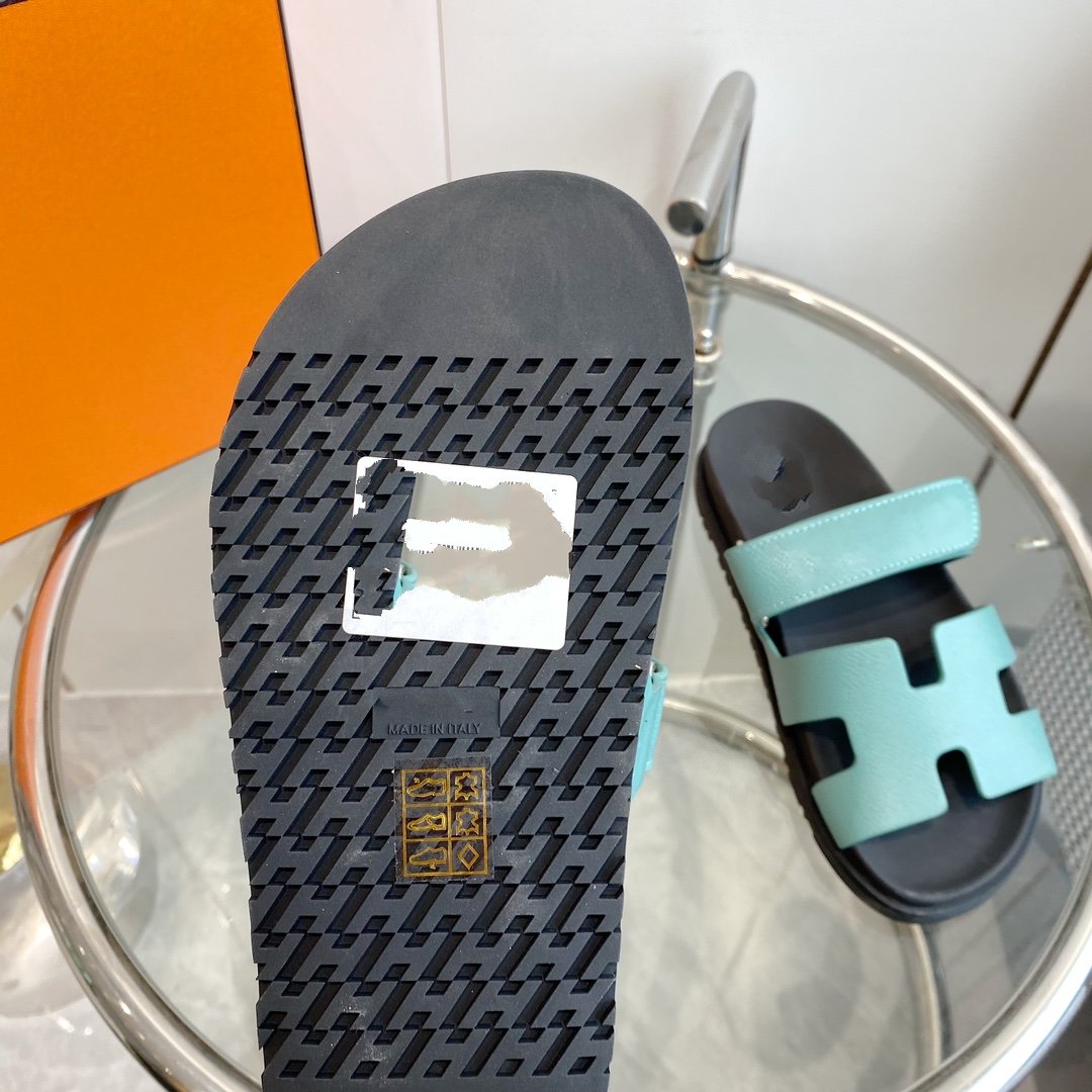 HERMES CHYPRE EPSOM Sandal Tf Leather