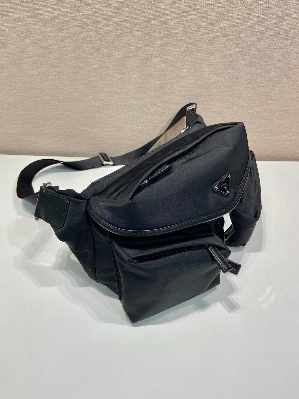 PRADA BELT BAG 27 IN BLACK RE-NYLON