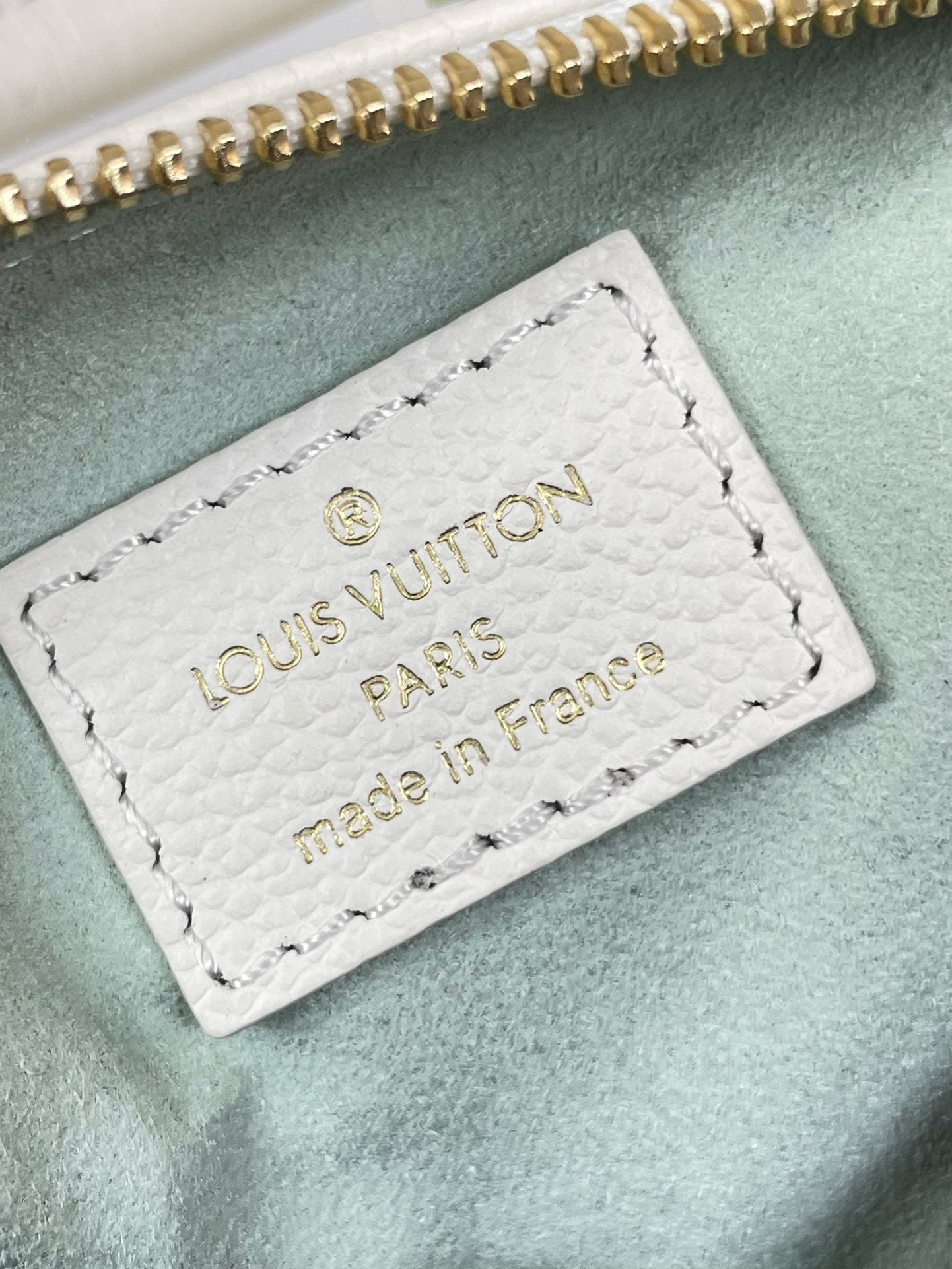 LOUIS VUITTON NANO SPEEDY 16 IN WHITE LATTE MONOGRAM EMPREINTE LEATHER GOLD HARDWARE