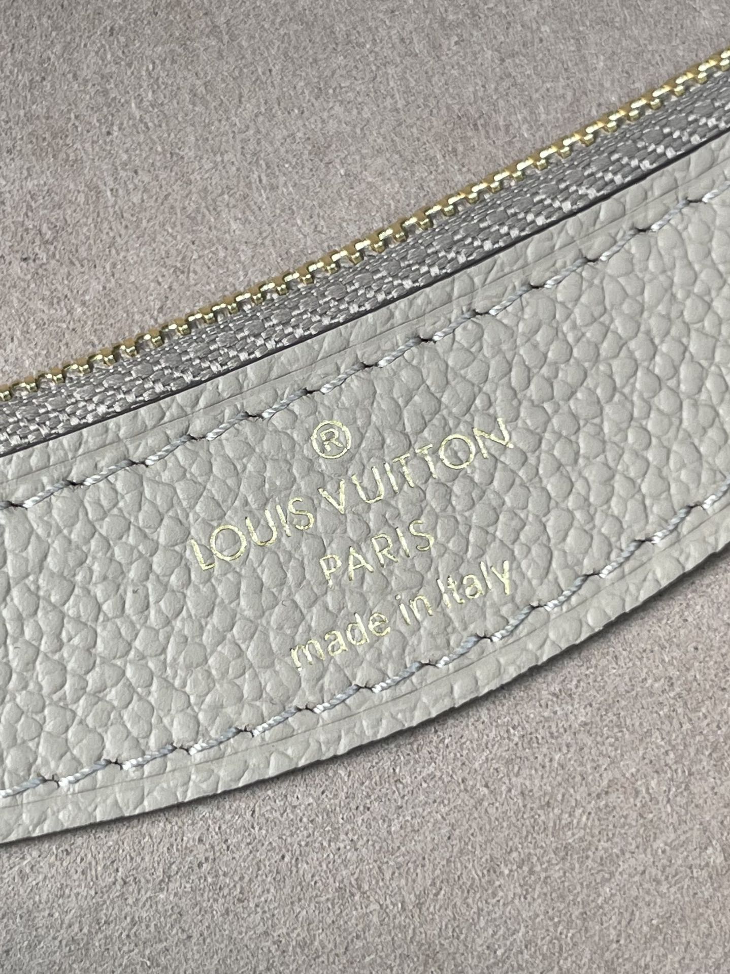 LOUIS VUITTON DIANE 23 IN TOURTERELLE WHITE MONOGRAM EMPREINTE LEATHER