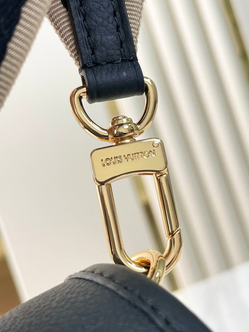 LOUIS VUITTON DIANE 23 IN BLACK MONOGRAM EMPREINTE LEATHER