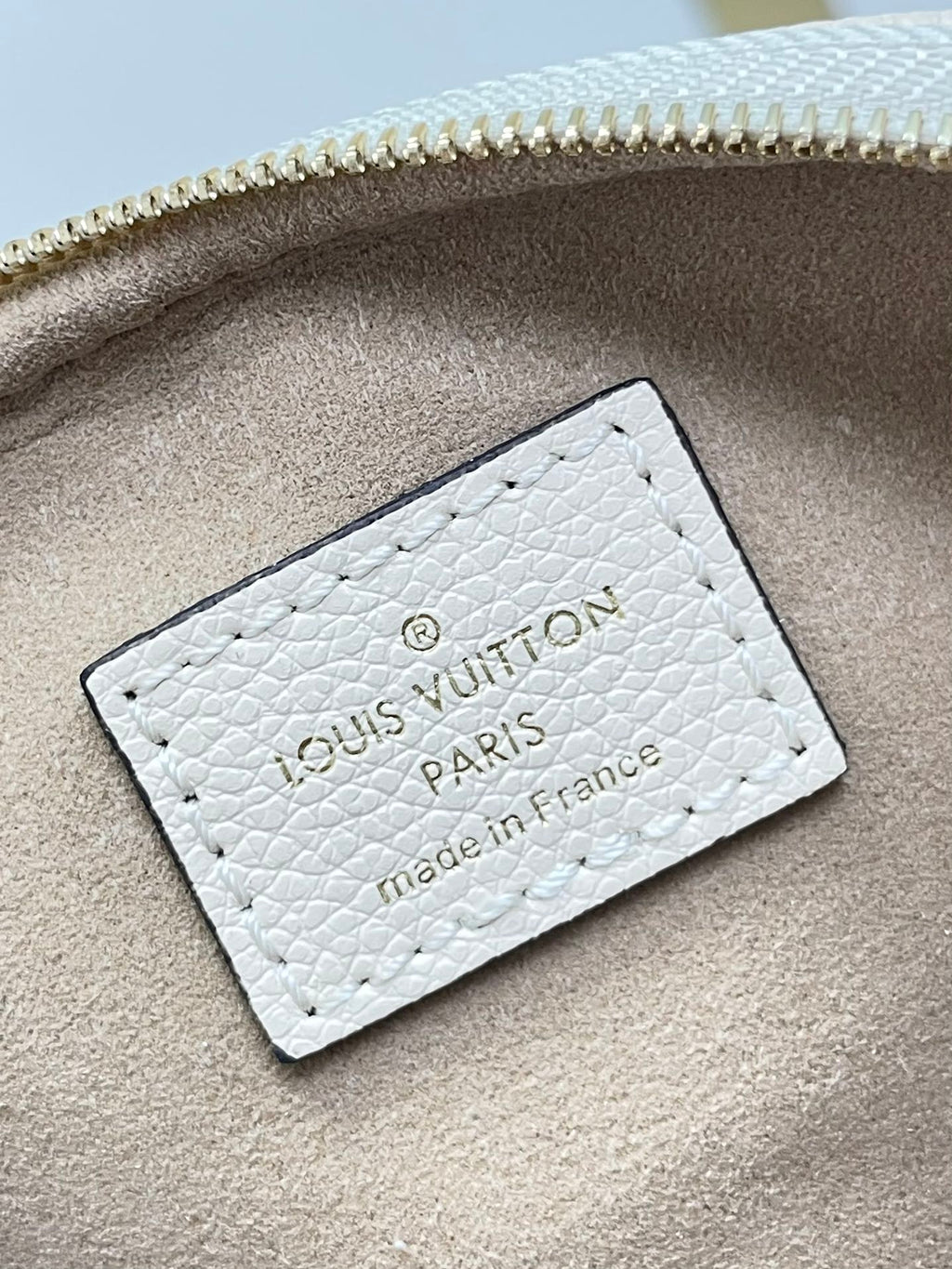 LOUIS VUITTON MINI BUMBAG 17 IN CREAM MONOGRAM EMPREINTE LEATHER GOLD HARDWARE