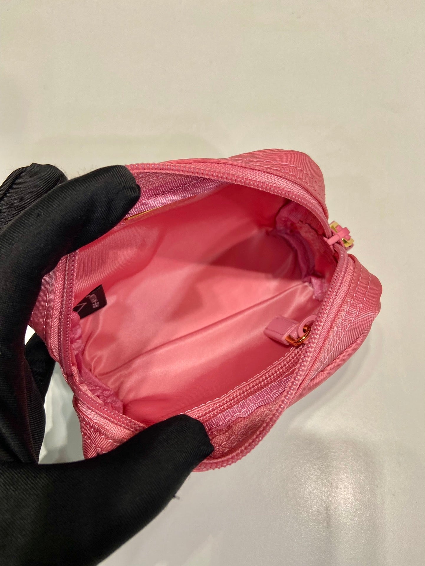 PRADA CLUTCH 12 IN CANDY PINK RE-NYLON