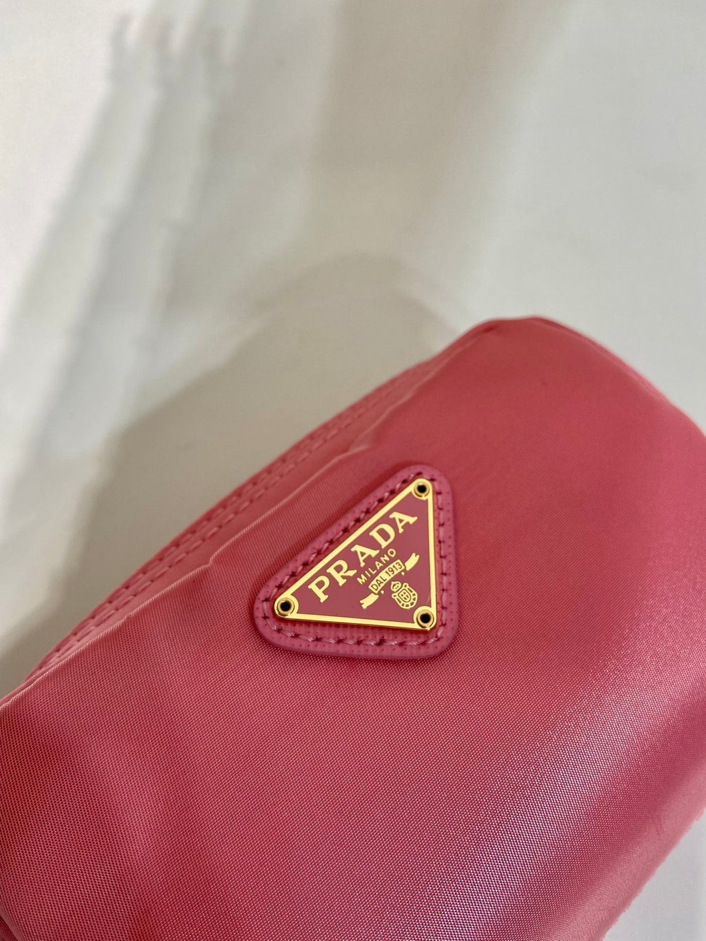 PRADA CLUTCH 12 IN CANDY PINK RE-NYLON