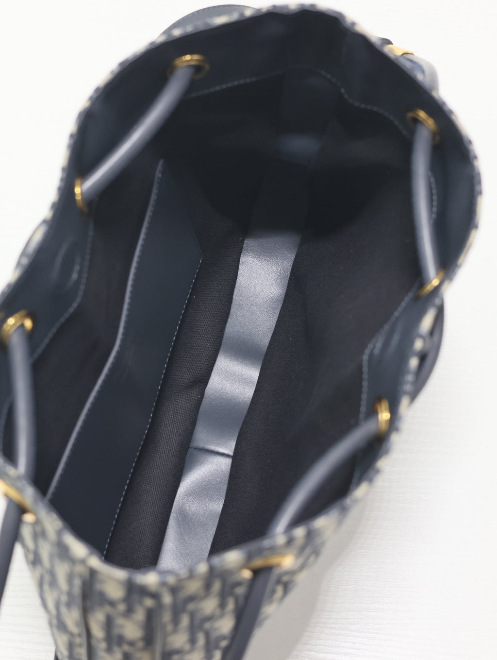 DIOR MEDIUM 34 NOLITA BAG IN BLUE MONOGRAM OBLIQUE JACQUARD