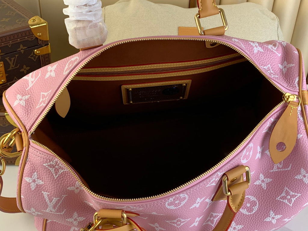 LOUIS VUITTON SPEEDY P9 BANDOULIÈRE 40 IN FLAMINGO PINK MONOGRAM CALFSKIN