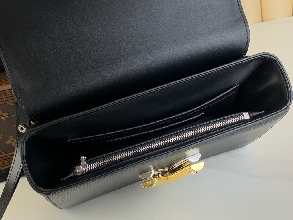 LOUIS VUITTON TWIST MM 23 IN BLACK EPI LEATHER GOLD AND SILVER HARDWARE