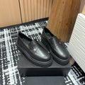 CHANEL MOASINS IN BLACK CALFSKIN