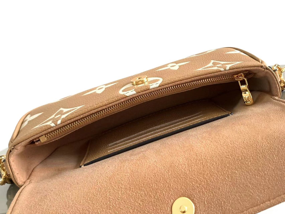 LOUIS VUITTON IVY 23 IN ARIZONA CREAM MONOGRAM EMPREINTE LEATHER GOLD HARDWARE