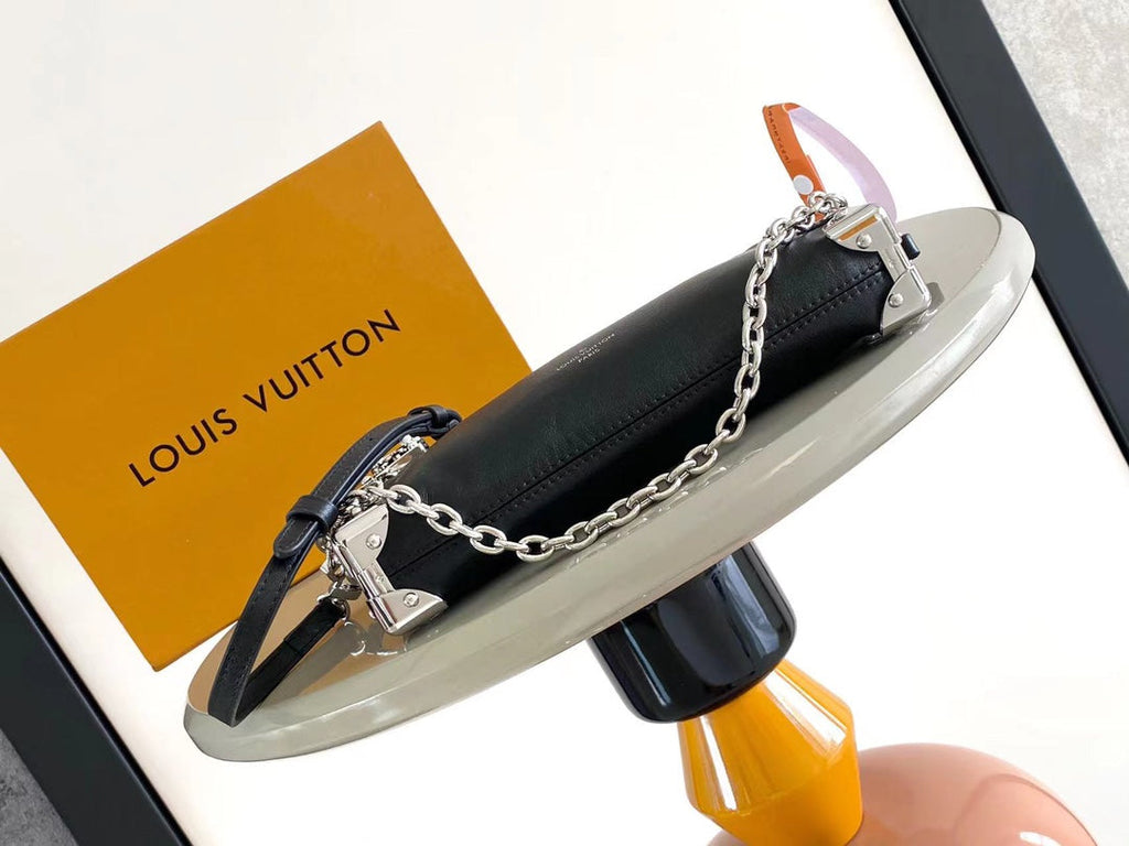 LOUIS VUITTON SLIM TRUNK 23 IN BLACK CALFSKIN SILVER HARDWARE