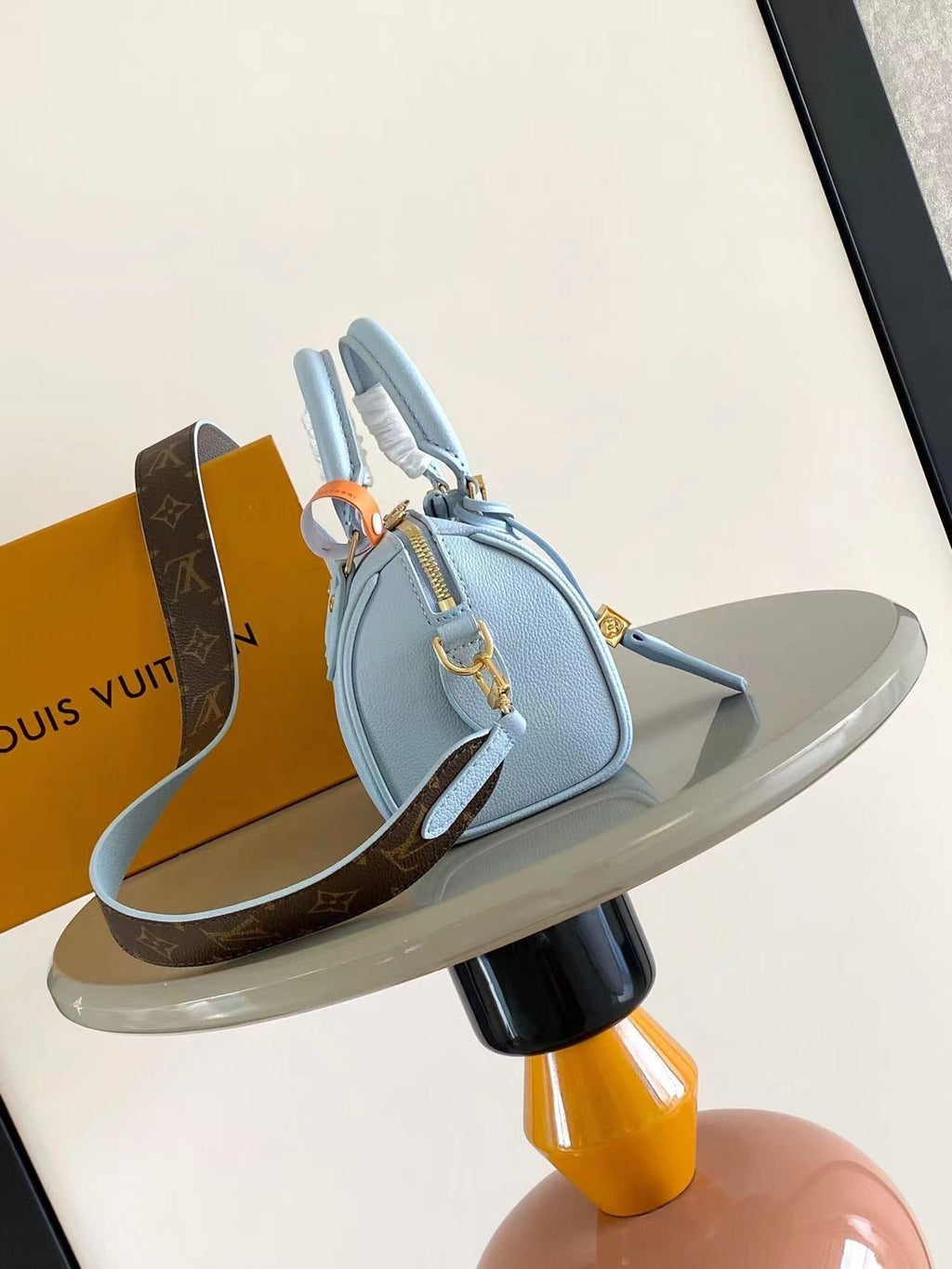 LOUIS VUITTON SPEEDY BANDOULIÈRE 18 IN BLUE HOUR CALFSKIN