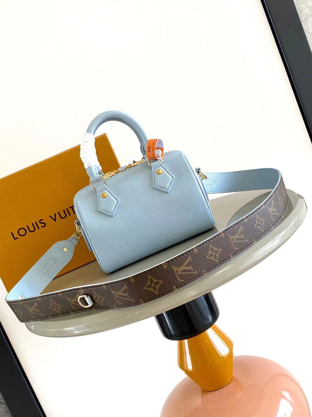 LOUIS VUITTON SPEEDY BANDOULIÈRE 18 IN BLUE HOUR CALFSKIN