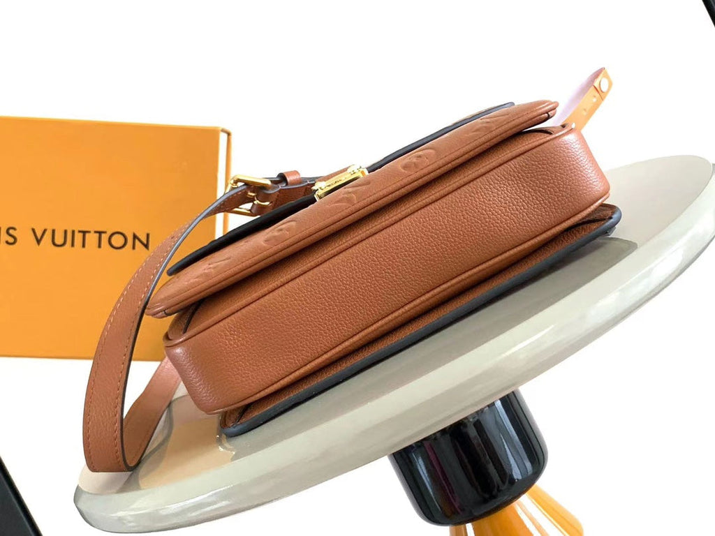 LOUIS VUITTON POCHETTE MÉTIS 25 IN COGNAC MONOGRAM EMPREINTE LEATHER GOLD HARDWARE