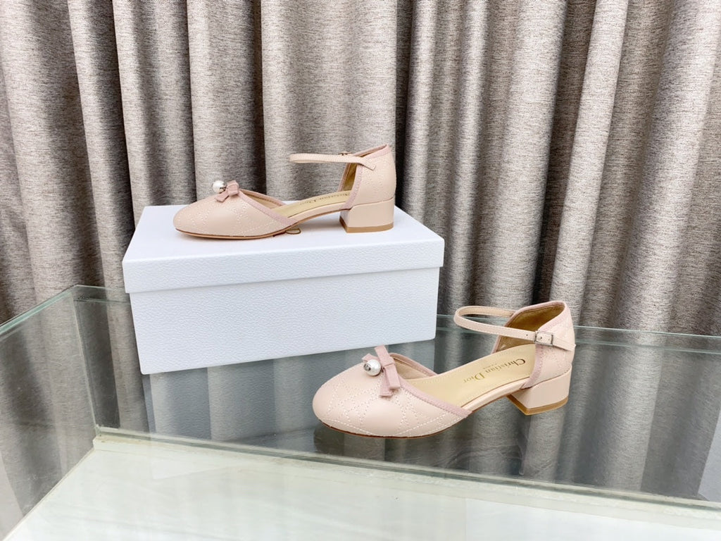 DIOR PEARL MARY JANE PUMP IN LIGHT PINK LAMBSKIN 30 MM