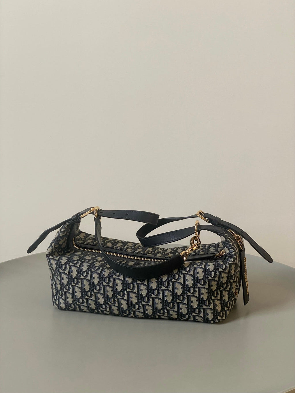 DIOR LARGE D-JOURNEY SHOULDER BAG 33 IN BLACK MONOGRAM OBLIQUE JACQUARD