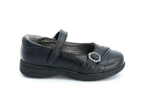 Girls Black India School Shoe