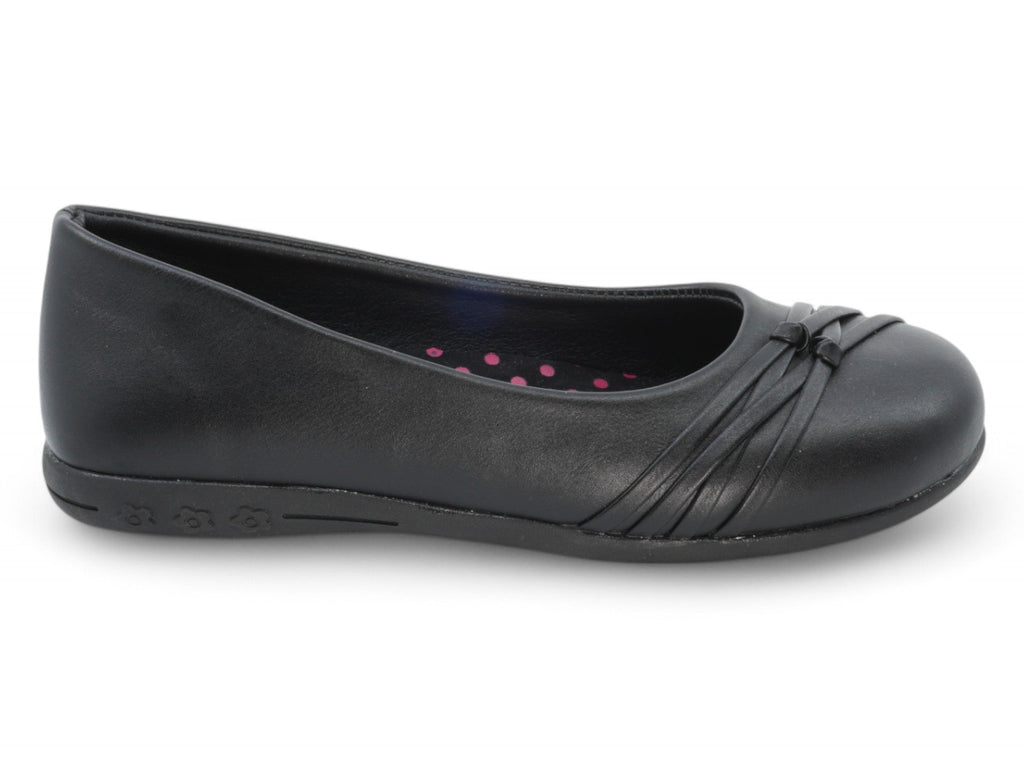 Girls` Black Addison School Shoe