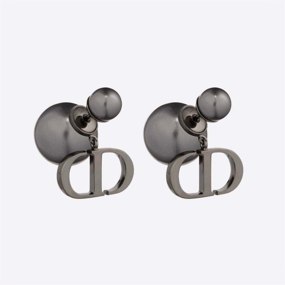 18K Dior Tribales Grey Pearl Earrings