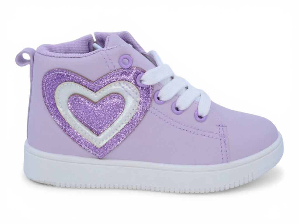Toddler Purple Hearts Hi Top Sneaker
