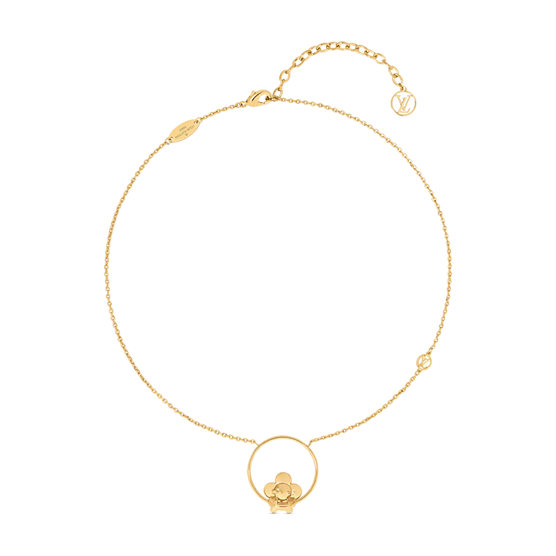 18K Louis Vuitton Vivienne Swinging Necklace