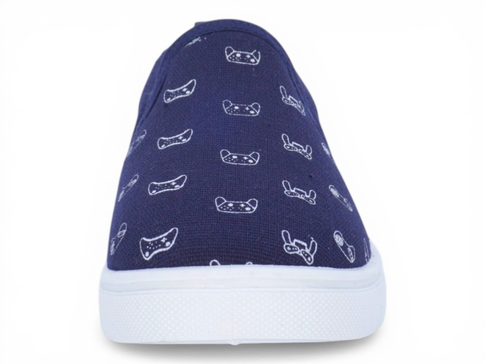 Toddler Navy Gamer Canvas Slip On