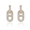 18K Diamonds Hermes Earrings