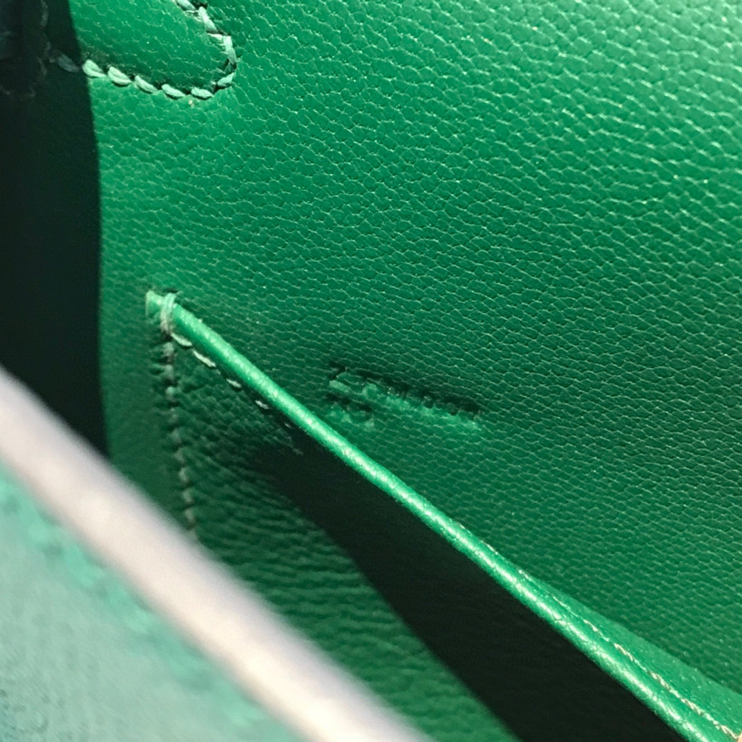 HERMES KELLY MINI 20 GREEN EPSOM GOLD HARDWARE