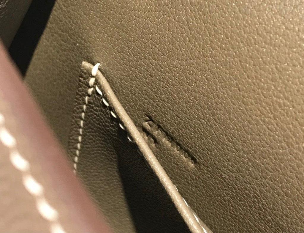 HERMES KELLY MINI 20 ETOUPE EPSOM SILVER HARDWARE