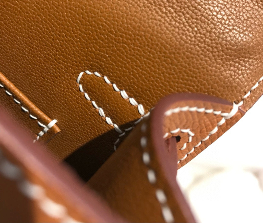 HERMES KELLY MINI 20 GOLDEN BROWN EPSOM GOLD HARDWARE