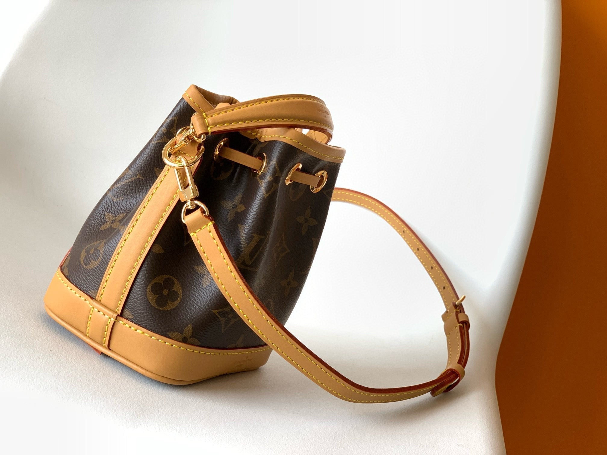 LOUIS VUITTON NANO NOÉ 16 IN BROWN MONOGRAM CALFSKIN