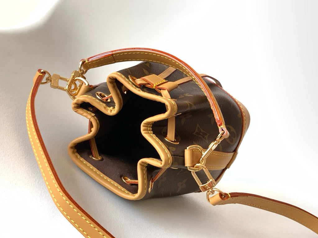 LOUIS VUITTON NANO NOÉ 16 IN BROWN MONOGRAM CALFSKIN